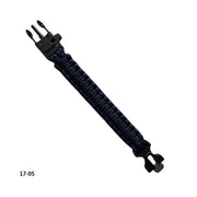 Pulsera Paracord con Silbato y Pedernal Azul Oscuro (17-05)