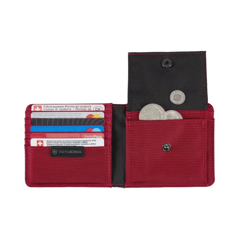 Billetera Bi-fold con monedero Victorinox Rojo