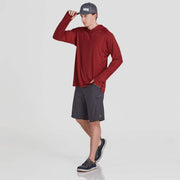 Camisa NRS Men´s Silkweight Hoodie Vino