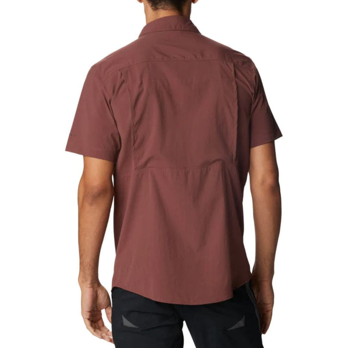 Camisa Manga Corta Hombre Newton Ridge II Columbia Dark Red M