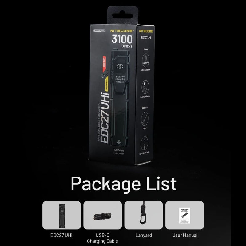 Linterna Nitecore EDC27 UHi 3100 Lúmenes