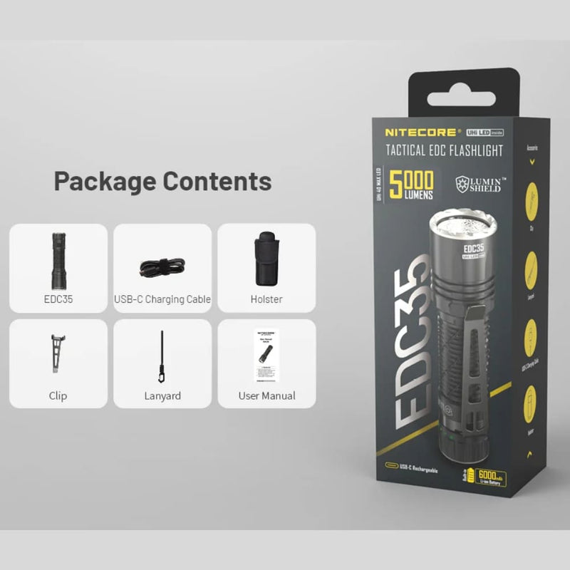 Linterna Nitecore EDC35 5,000 Lúmenes