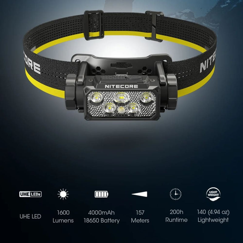 Linterna de Cabeza Nitecore HC60 UHE 1,600 Lúmenes