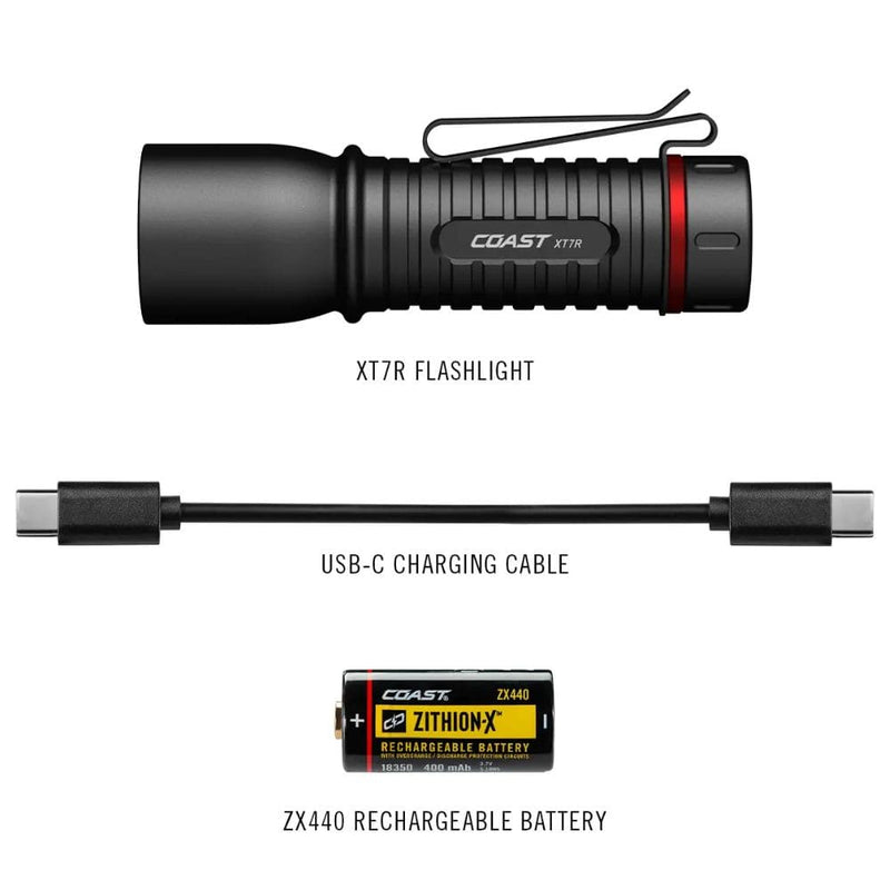 Linterna Recargable Coast XP7R LED 1500 Lúmenes Dual Power