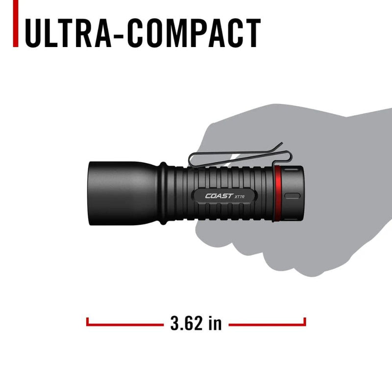 Linterna Recargable Coast XP7R LED 1500 Lúmenes Dual Power