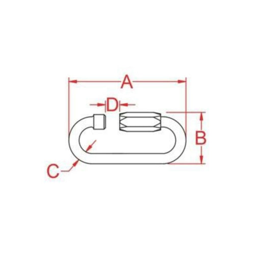 Mallon Oval Kong Quick Link Acero Inox 12mm