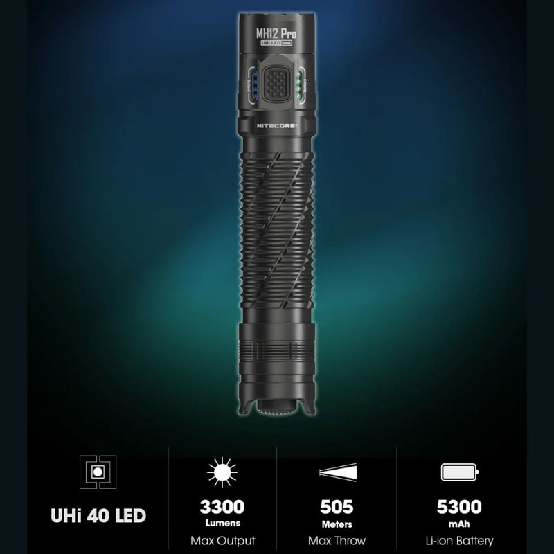 Linterna Nitecore MH12 PRO 3,300 lúmenes