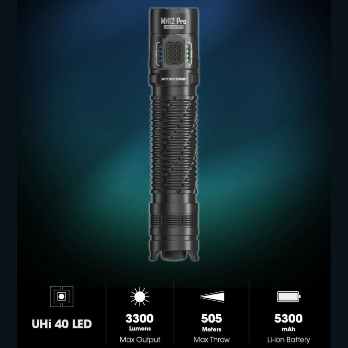 Linterna Nitecore MH12 PRO 3,300 Lumens 505m