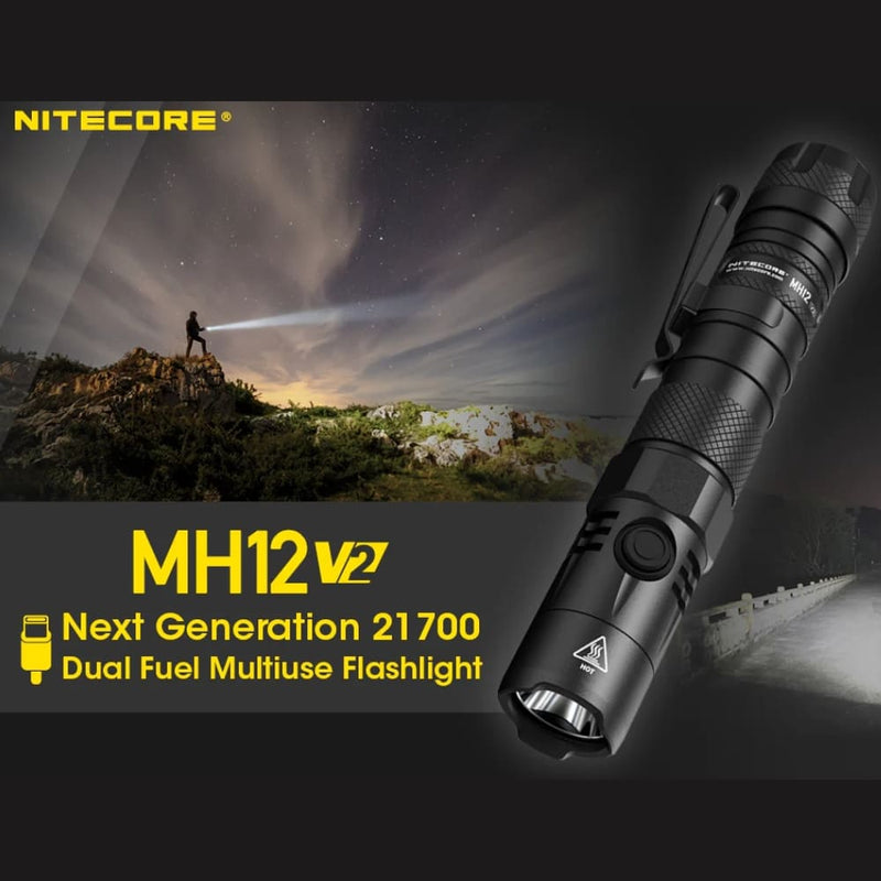 Linterna Nitecore MH12 V2 1,200 Lúmenes