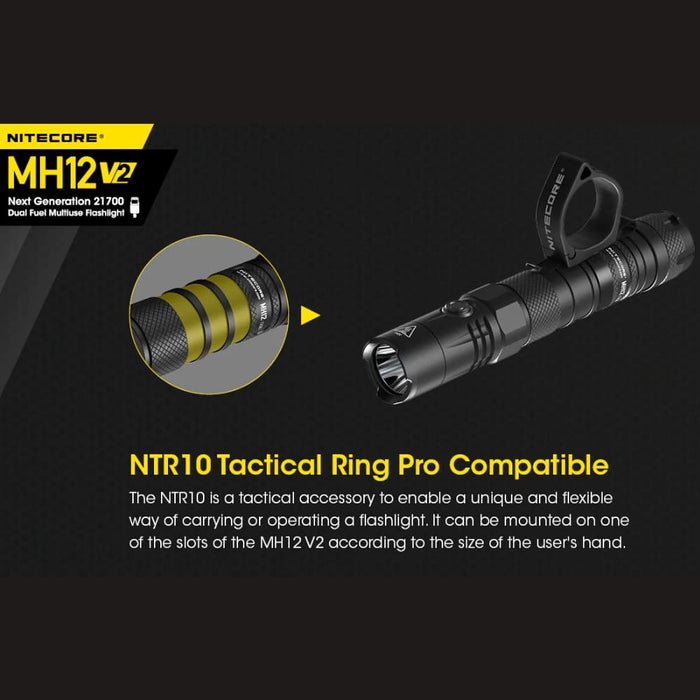 Linterna Nitecore MH12 V2 1200 LUM 202metros