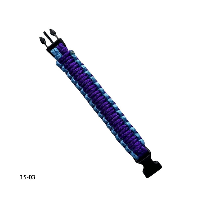 Pulsera Paracord Morado Celeste (15-03)