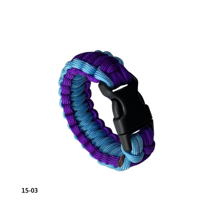 Pulsera Paracord Morado Celeste (15-03)