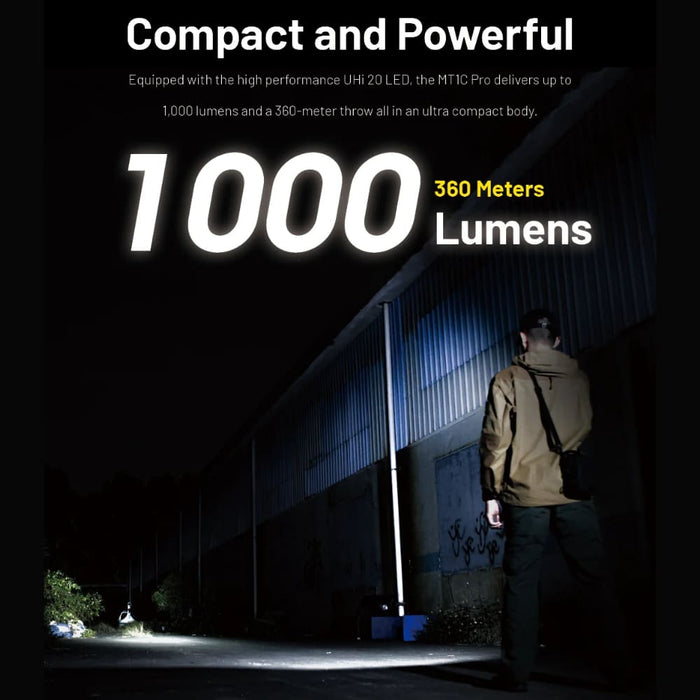 Linterna MT1C PRO 1,000 Lúmenes (360metros)