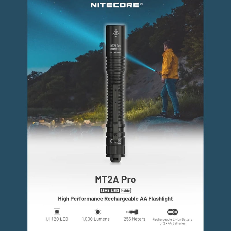 Linterna Nitecore MT2A PRO 1,000 lúmenes