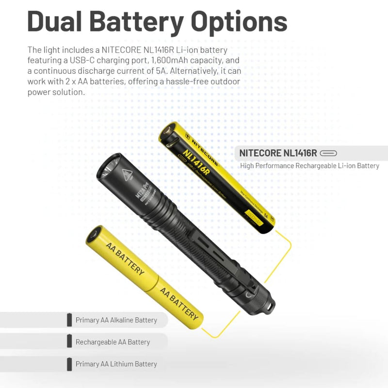 Linterna Nitecore MT2A PRO 1,000 lúmenes