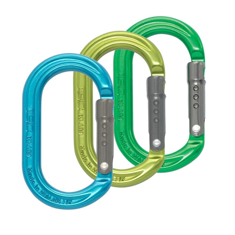 Mosquetón Accesorio ISC Straight Gate KL100ST Pack x3 (Aluminio 9kN)