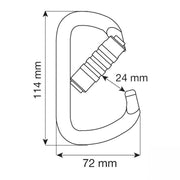 Mosquetón Acero Aut/Triple Lock C.A.M.P “D” 50 kN