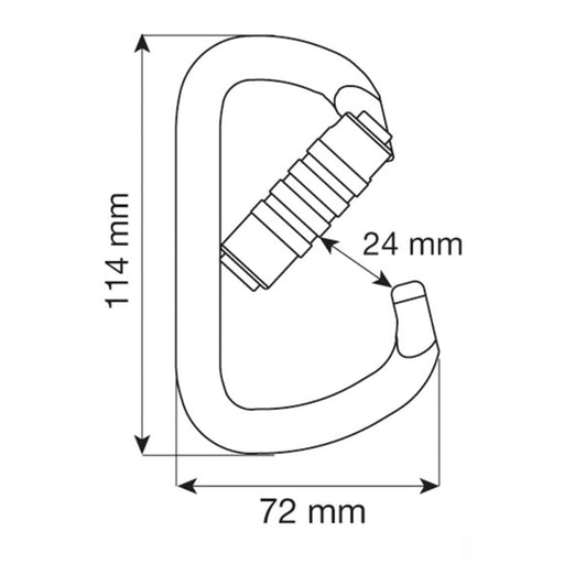 Mosquetón Acero Aut/Triple Lock C.A.M.P “D” 50 kN