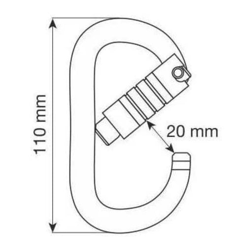 Mosquetón Aluminio Oval XL Triple Cierre C.A.M.P.