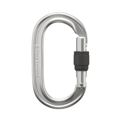 Mosquetón Oval Keylock Aluminio/Rosca Black Diamond Silver