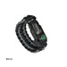 Pulsera Paracord con Brújula, Silbato y Pedernal Negro Gris (B19-11)