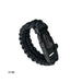 Pulsera Paracord con Silbato y Pedernal Negro (17-00)