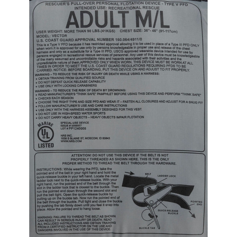 Chaleco NRS Vector PFD