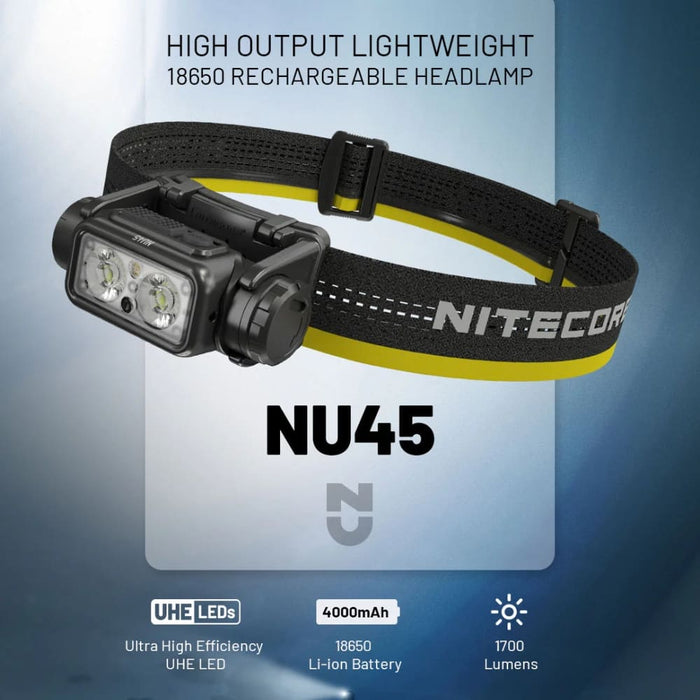 Linterna de Cabeza Nitecore NU45 1700 Lúmenes 172metros
