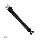 Pulsera Paracord con Silbato y Pedernal Olivo (18-01)