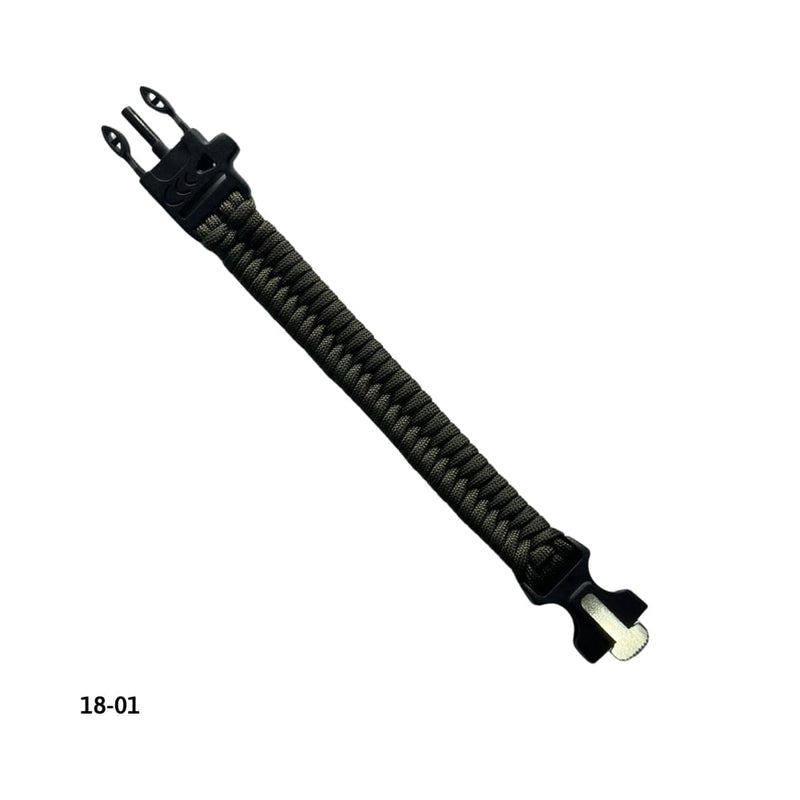 Pulsera Paracord con Silbato y Pedernal Olivo (18-01)