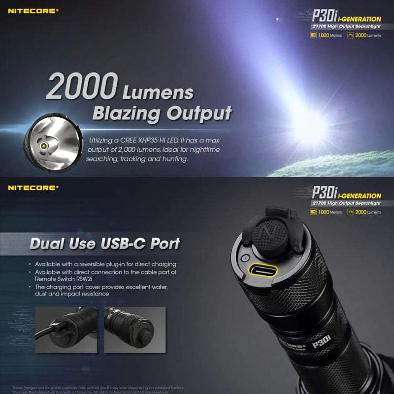 Linterna Nitecore P30i 2000 Lúmenes