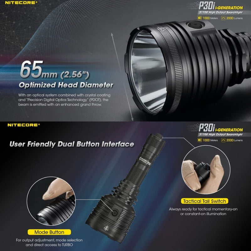 Linterna Nitecore P30i 2000 Lúmenes