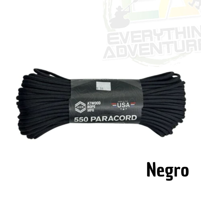 Cuerda Paracord 550 Atwood Ropes - 100 ft / 30m Negro