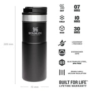 Vaso Térmico Stanley NeverLeak 16oz (470ml) Matte Black Pebble