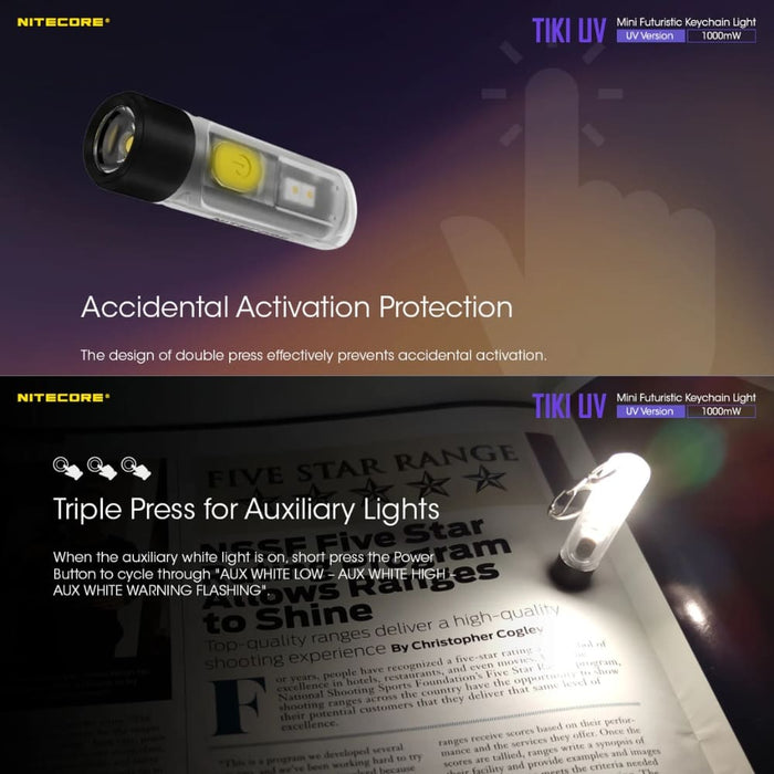 Nitecore Tiki Luz Ultravioleta 1000 mW