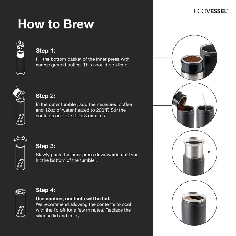 The Presse – French Press y Travel Tumbler 14 oz