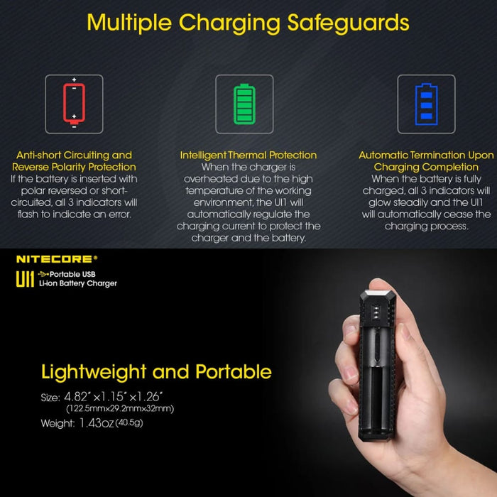 Cargador Nitecore UI1 800mA