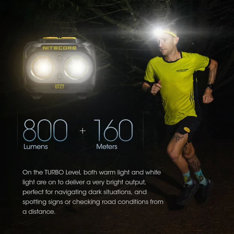 Linterna de Cabeza Nitecore UT27 800 Lúmenes