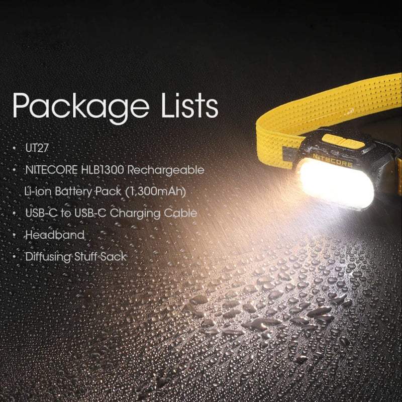 Linterna de Cabeza Nitecore UT27 800 Lúmenes