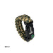 Pulsera Paracord con Brújula, Silbato y Pedernal Verde Militar (B18-17)