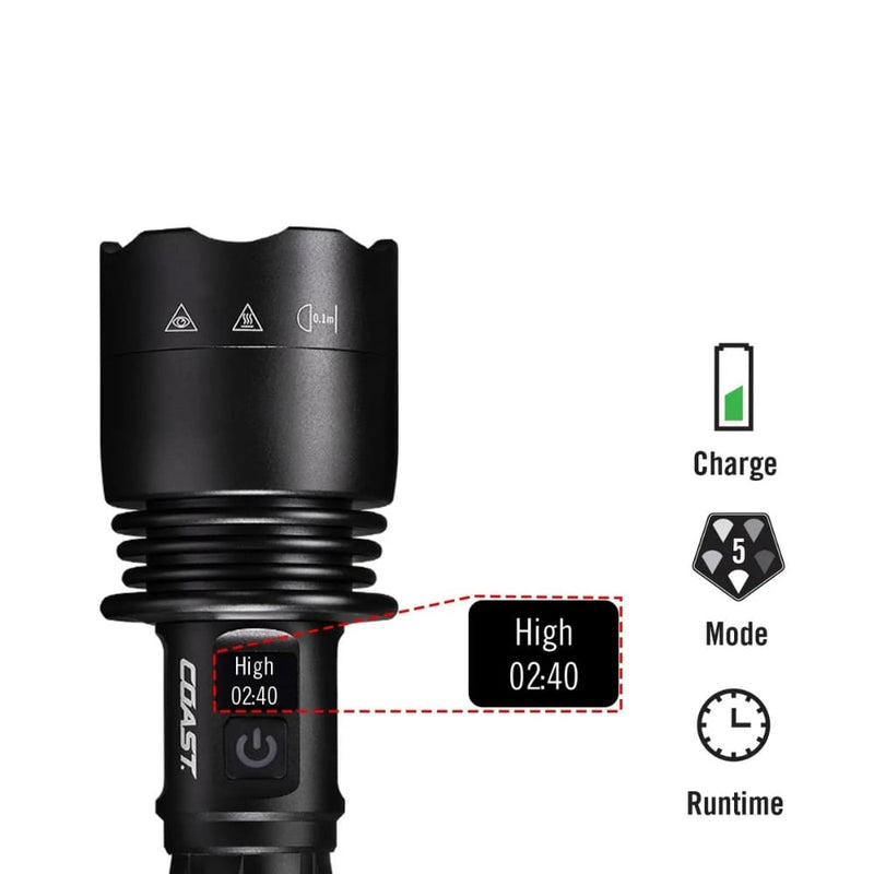 Linterna Coast XP40R 8000 Lúmenes Recargable