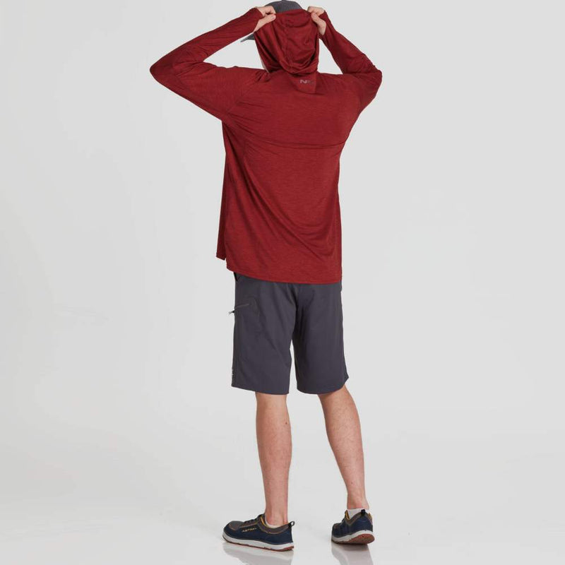 Camisa NRS Men´s Silkweight Hoodie Vino