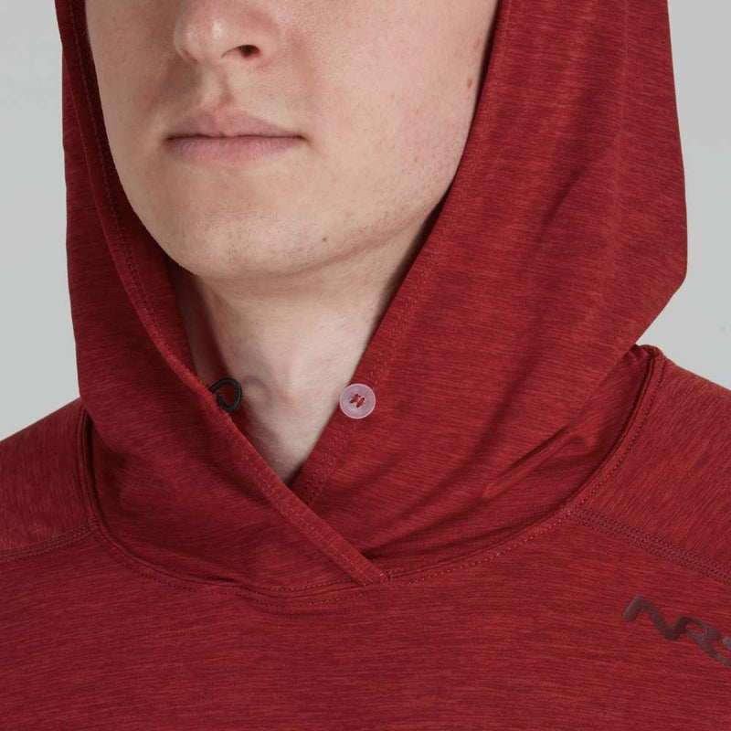 Camisa NRS Men´s Silkweight Hoodie Vino
