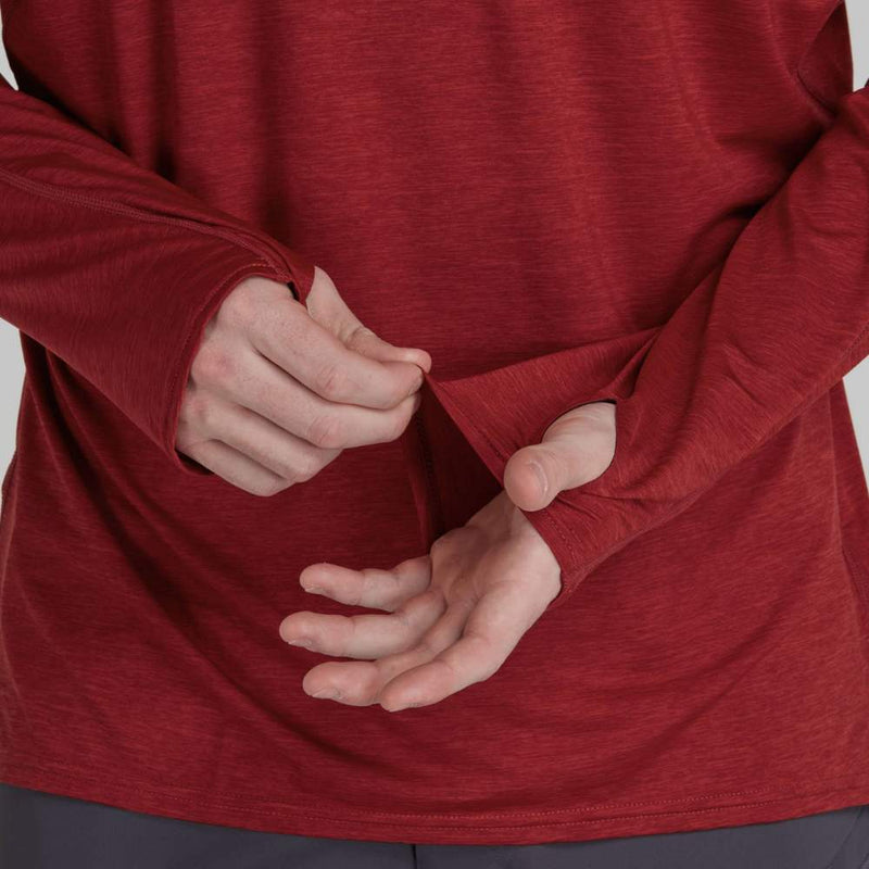 Camisa NRS Men´s Silkweight Hoodie Vino