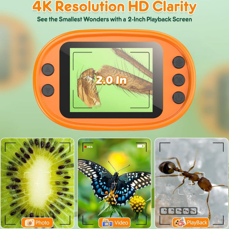 Microscopio Digital Portátil 1000X con Pantalla 2.0"