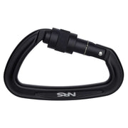 Mosquetón Aluminio NRS Sliq Seguro Rosca 25 kN Negro