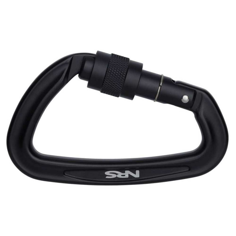 Mosquetón Aluminio NRS Sliq Seguro Rosca 25 kN Negro