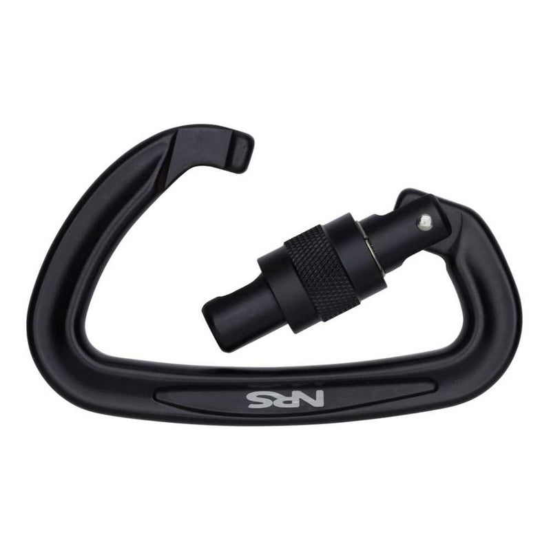 Mosquetón Aluminio NRS Sliq Seguro Rosca 25 kN Negro