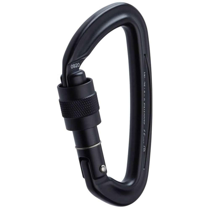 Mosquetón Aluminio NRS Sliq Seguro Rosca 25 kN Negro