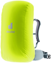 Funda impermeable Raincover School Deuter de color amarillo neón brillante para mochila escolar.
